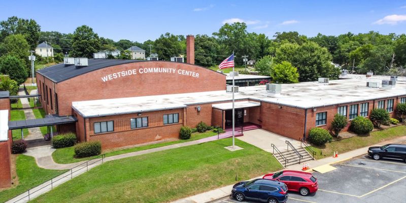 Westside Community Center Library aerial view