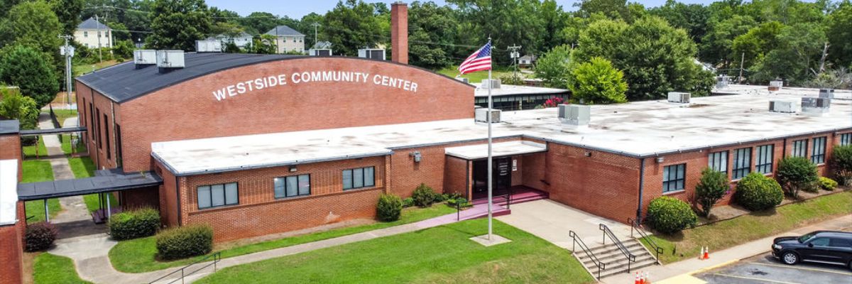 Westside Community Center Library aerial view