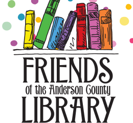 Friends of the Anderson County Library illustrated books logo