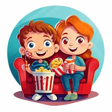 kids eating popcorn