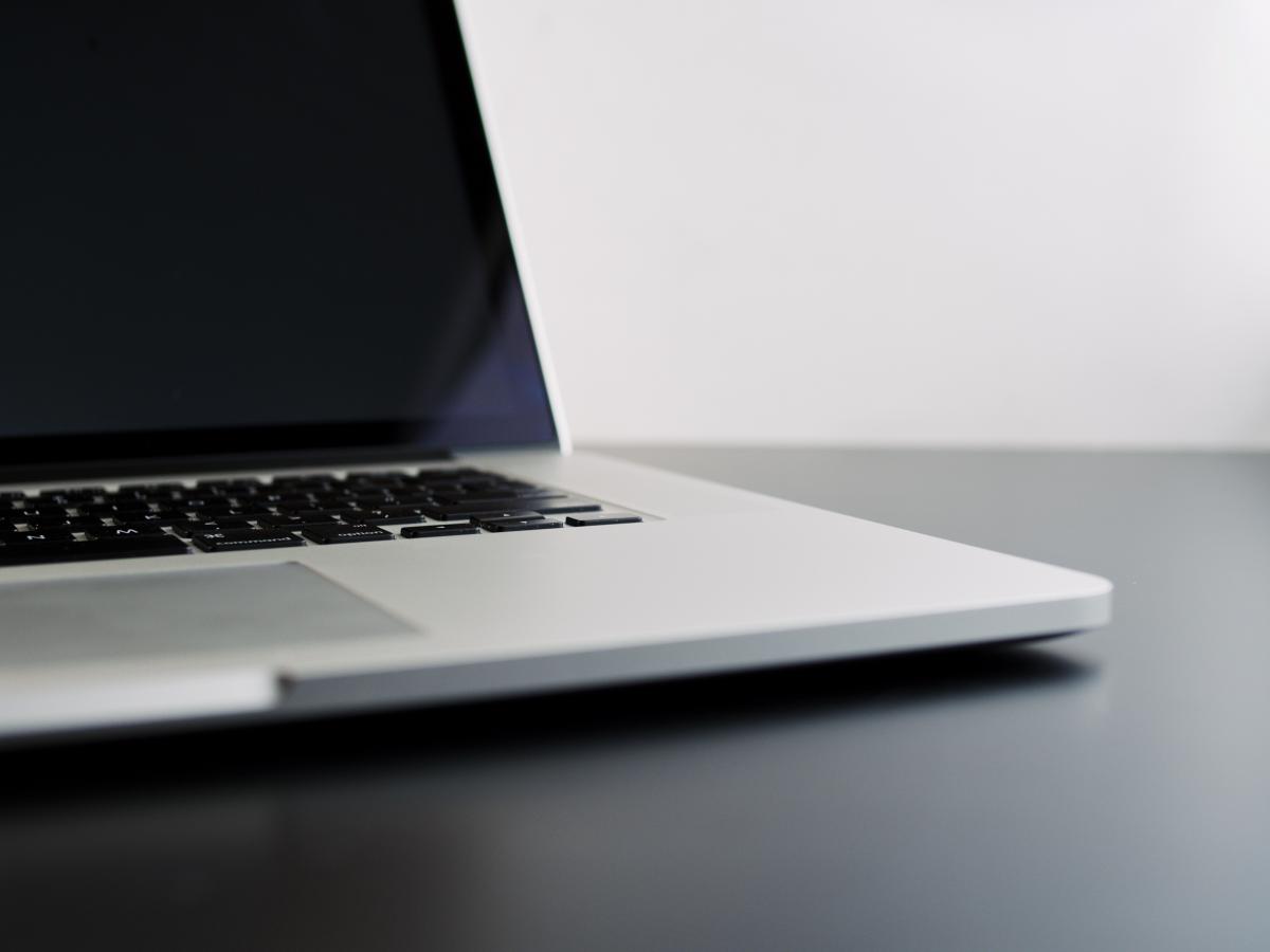 Laptop computer sitting on desk