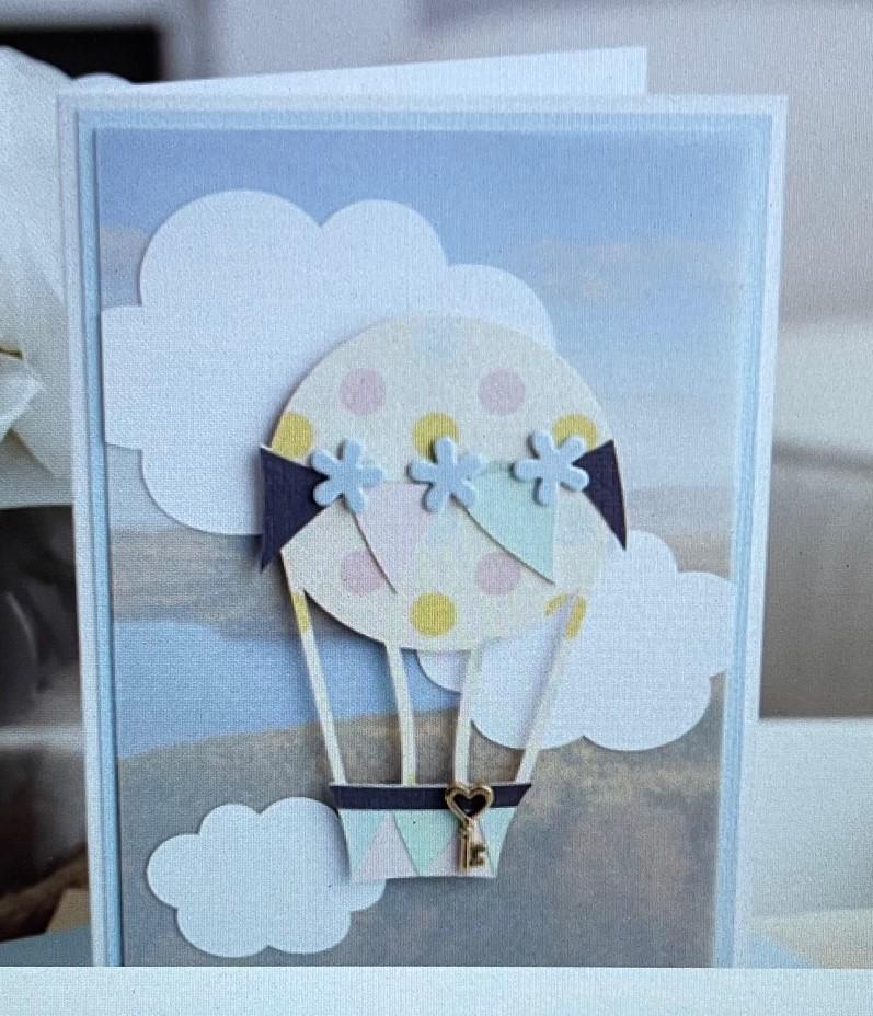 Hot air balloon card